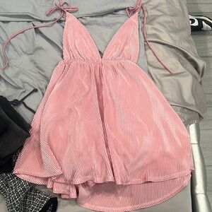 Pink dress adjustable